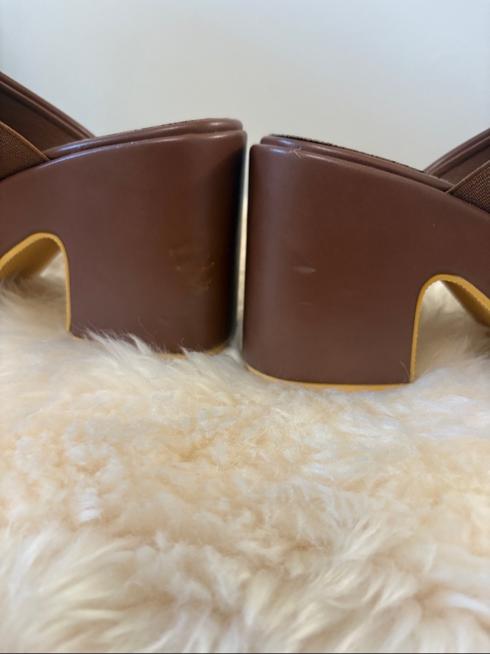 Brown Platform Mule Clogs - BETSY - Picture 7 of 8